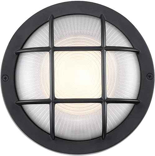 Miniatura 3 de Westinghouse 6114000 Lámpara de pared LED regulable tradicional de una sola luz, acabado negro texturizado, cristal blanco