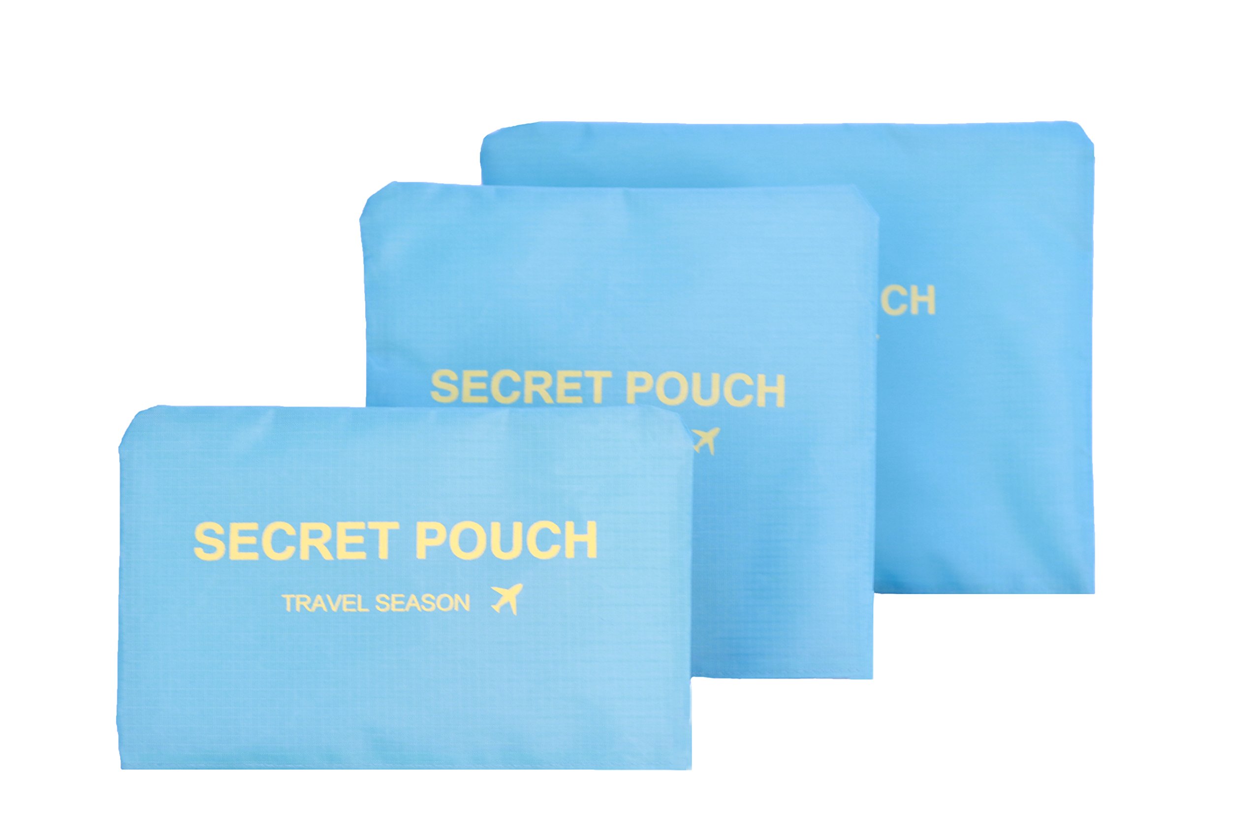 6 Sets Travel Organizers Packing Cubes Luggage Organizers Compression Pouches (Light Blue) 1