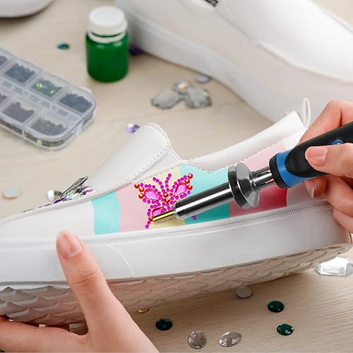 Miniatura 6 de Herramienta aplicadora de diamantes de imitación termoadhesivos con diamantes de imitación equipado con 2 cajas de diamantes de imitación de cristal