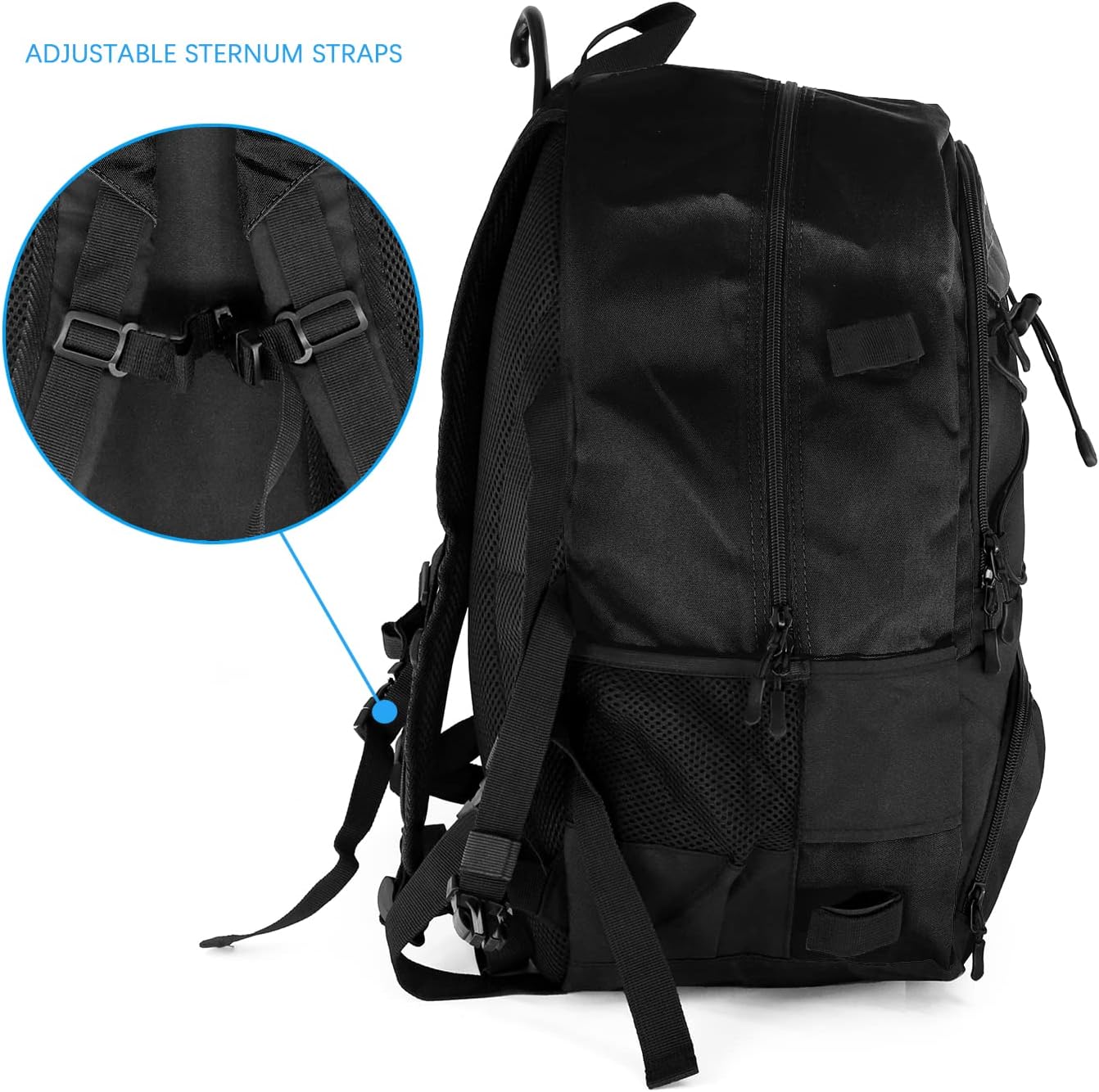 WOLT | Turf Lacrosse Backpack Bag- Lacrosse Bags- Extra Large Lacrosse bag with Two Sticks holder and Separate Cleats Compartment Field Hockey Bag (Black) : Sports & Outdoors