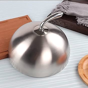Amazon｜Oidnvay 1個 20cm ステンレス製ステーキカバー 鉄板焼き