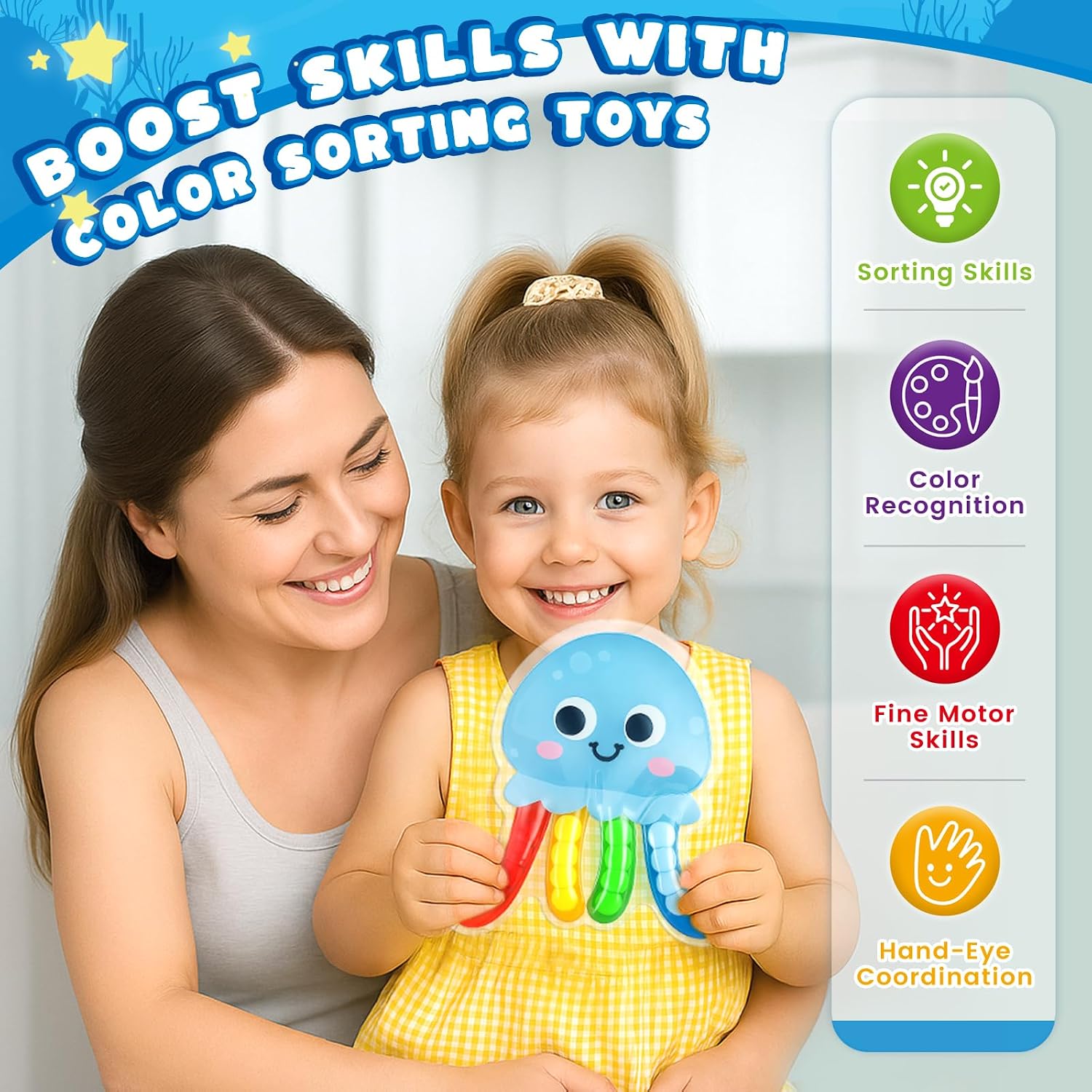  Color Sorting Sensory Toys, Sea Animal Matching Game, PCS thumbnail