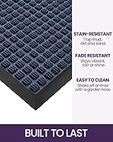 Vista 3 de DEXI - Tapete para puerta delantera para interiores y exteriores, tapete de bienvenida duradero y resistente, antideslizante, de perfil bajo, fácil
