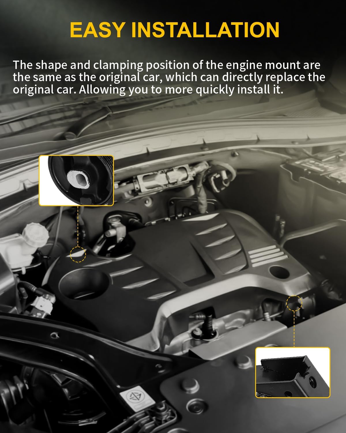 OCPTY 4PCS Engine Motor Mount and Transmission Mount Kit Compatible for Dodge Journey 2011-2019 3.6L, AWD, Automatic Transmission # 68092895AA, 68092895AB