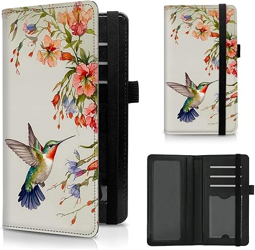 Vista 23 de Funda para chequera personal con diseño de tortuga marina verde, funda de piel sintética para hombres y mujeres, con ranuras para tarjetas, soporte