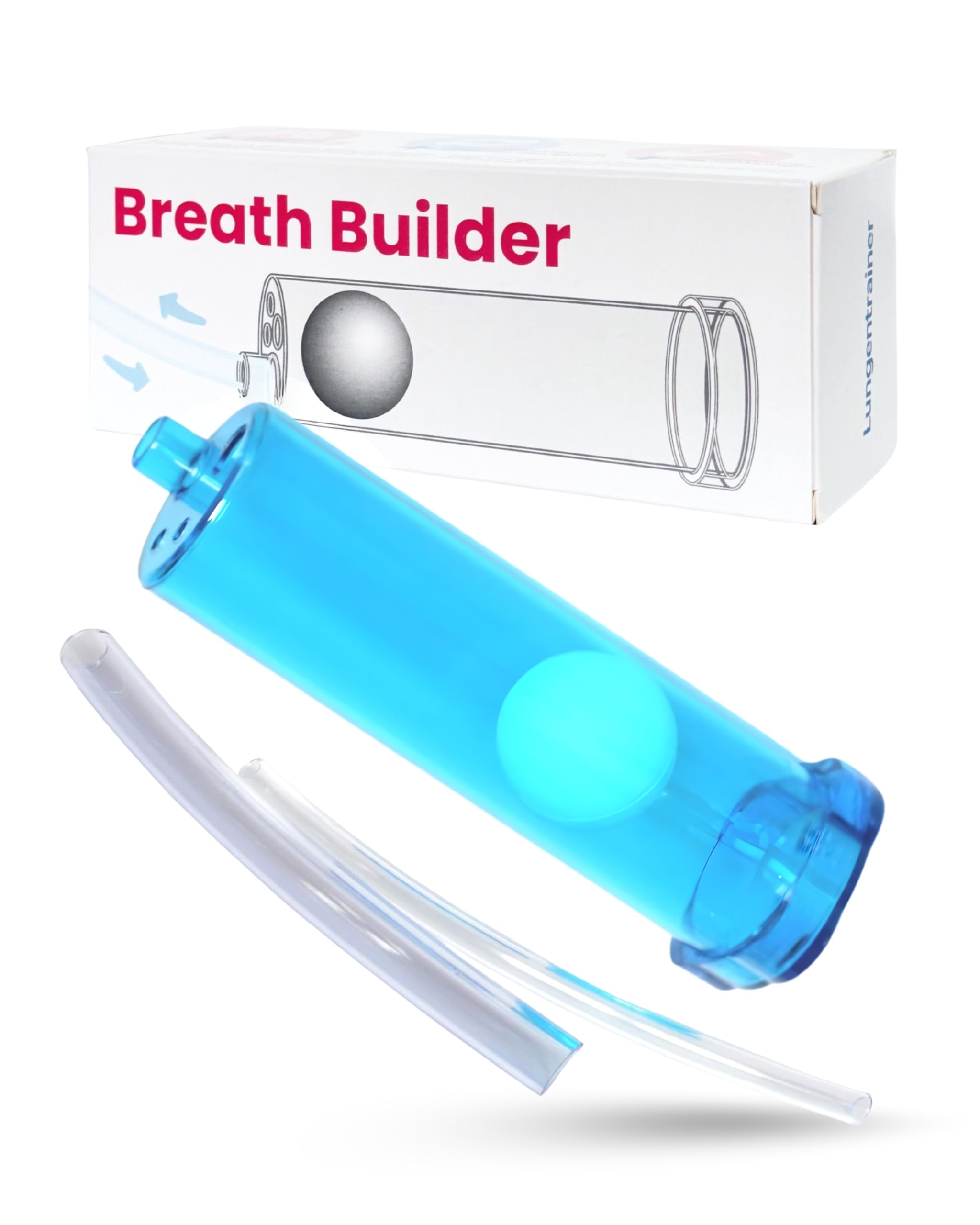 HaB Lungentrainer Breath Builder I Atemtrainer für Musiker:innen I zur Optimierung von Lungenvolumen & zur Kontrolle des Atemdrucks I Atemtrainingsgerät für in- & exspiratorische Atemübungen