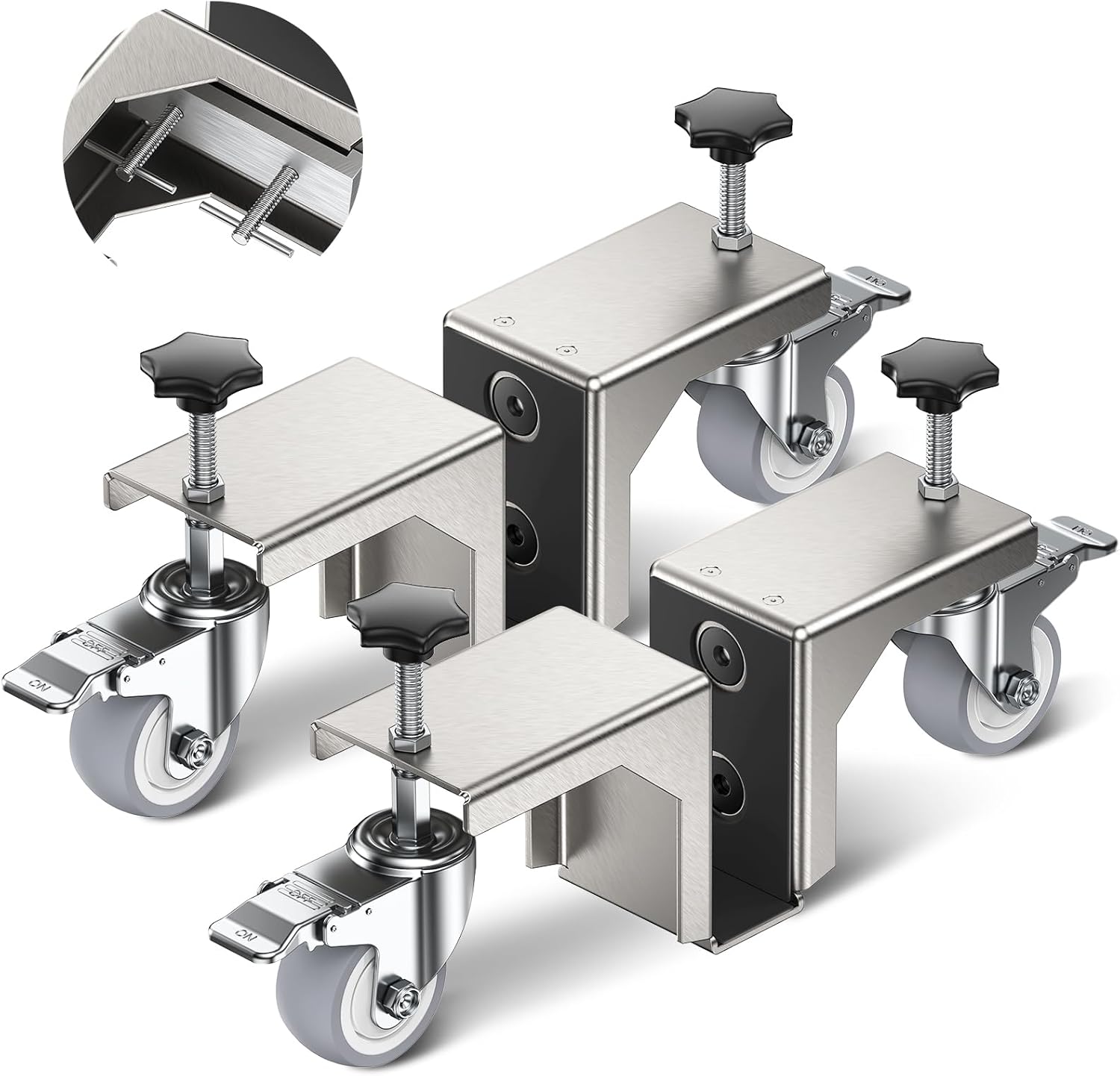 2 Pcs Door Installation Dolly, Heavy Panel Transportation and Installation Helper Jig for 1-1/16" and 2-9/16" Front Doors, Slab, Pre-Hung, Barn Doors up to 700 Lbs, Door Board Lifter Cart