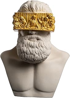 Hercules Statue Greek God Mythology Statue, Handmade Classic Roman Bust Statue/Sculpture for Home Decoration, Bedroom & Art Decor, Aesthetic Hercules Last Supper Sculpture Art