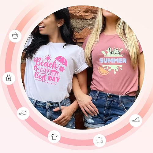 Miniatura 6 de Tintnut Hojas de vinilo que cambian de color  12 hojas de 12 x 10 Htv para planchar en vinilo UV luz solar sensible para camisetas compatibles con