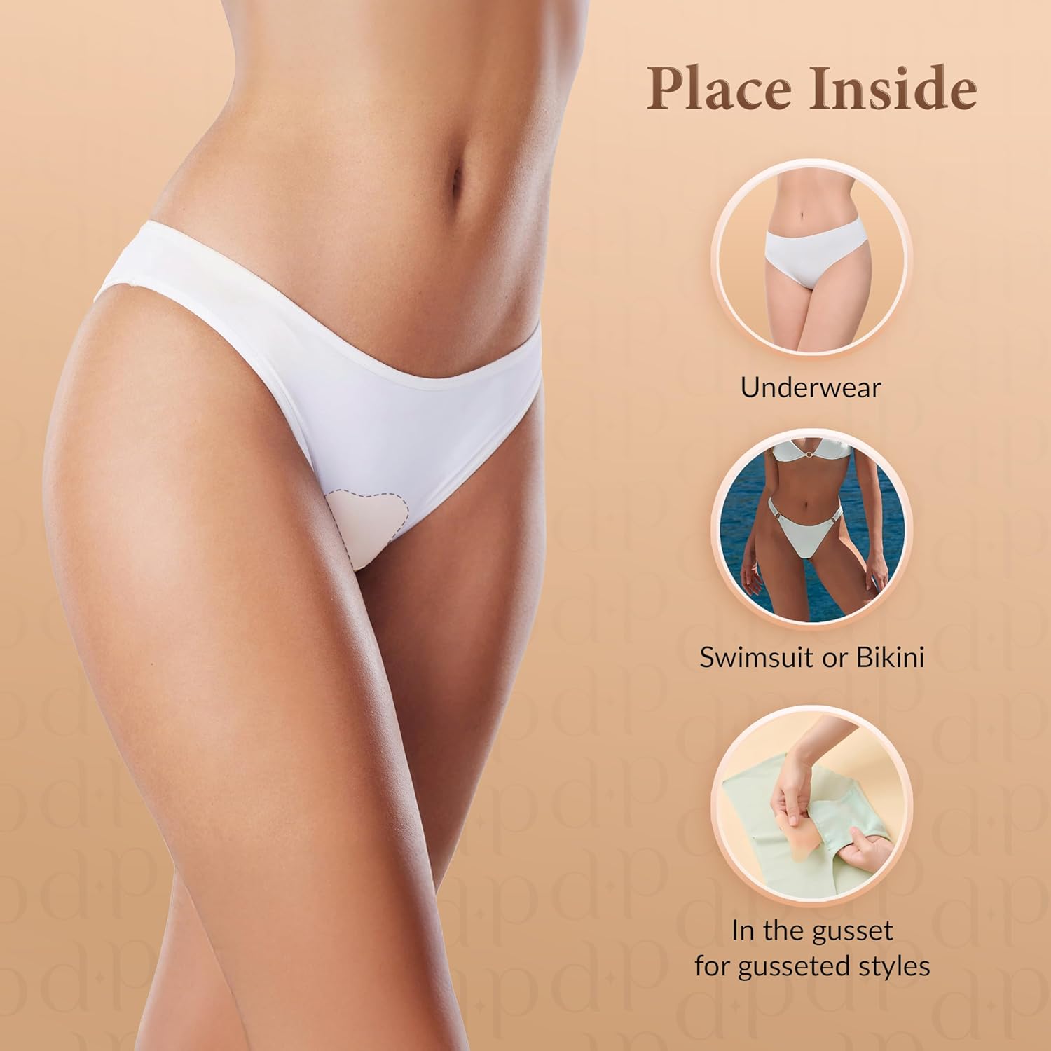 Anti Camel Toe Underwear - Silicone Camel Toe Concealer for Swimsuit, Underwear, 2-Pack, Nude, Y Shape - Image 5