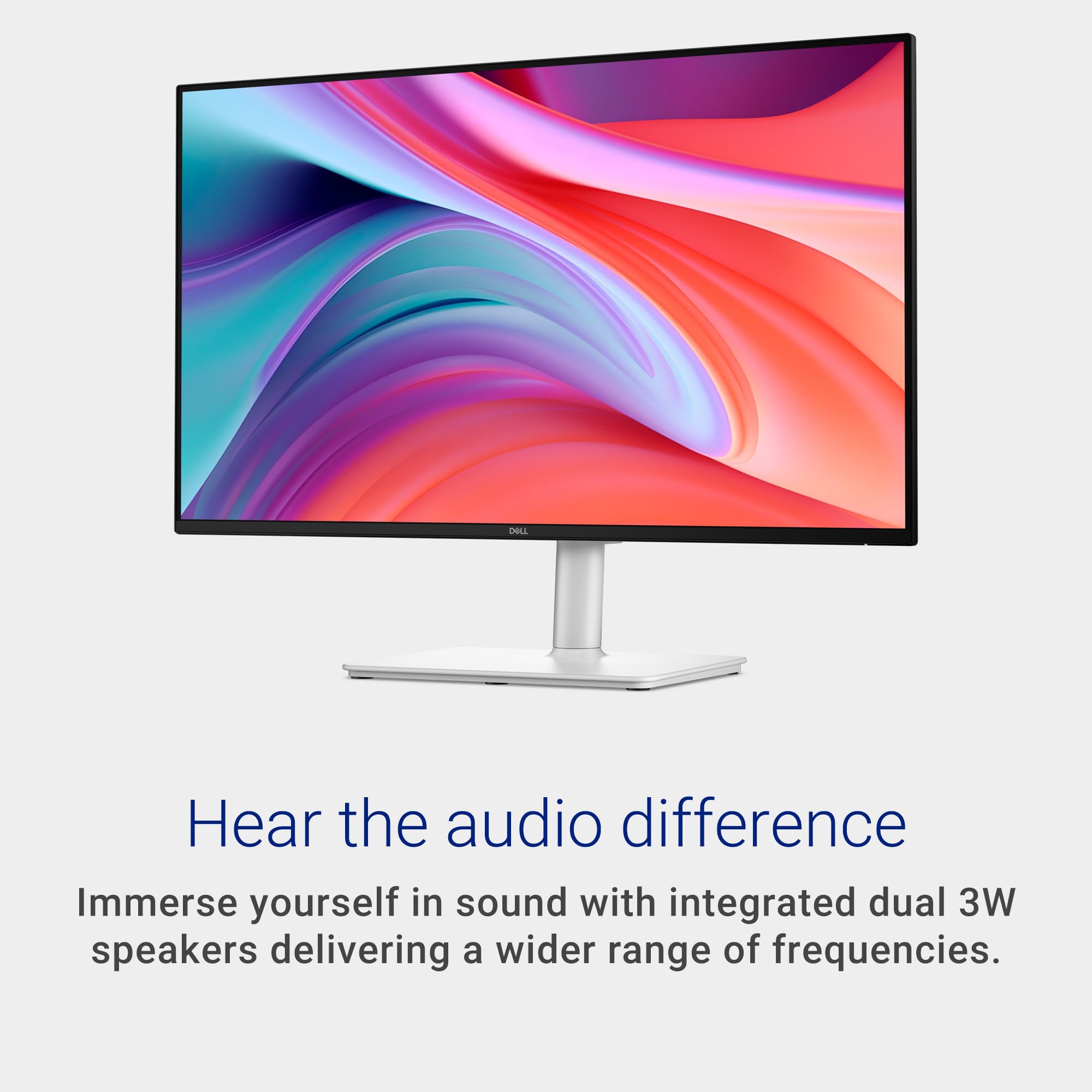 Dell 27 Plus Monitor - S2725HSM - 27-inch FHD (1920x1080) 144Hz 1ms Display, 2 x 3W Speakers, HDMI Connectivity, Height/Tilt/Pivot/Swivel Adjustability, AMD FreeSync - Ash White - 4
