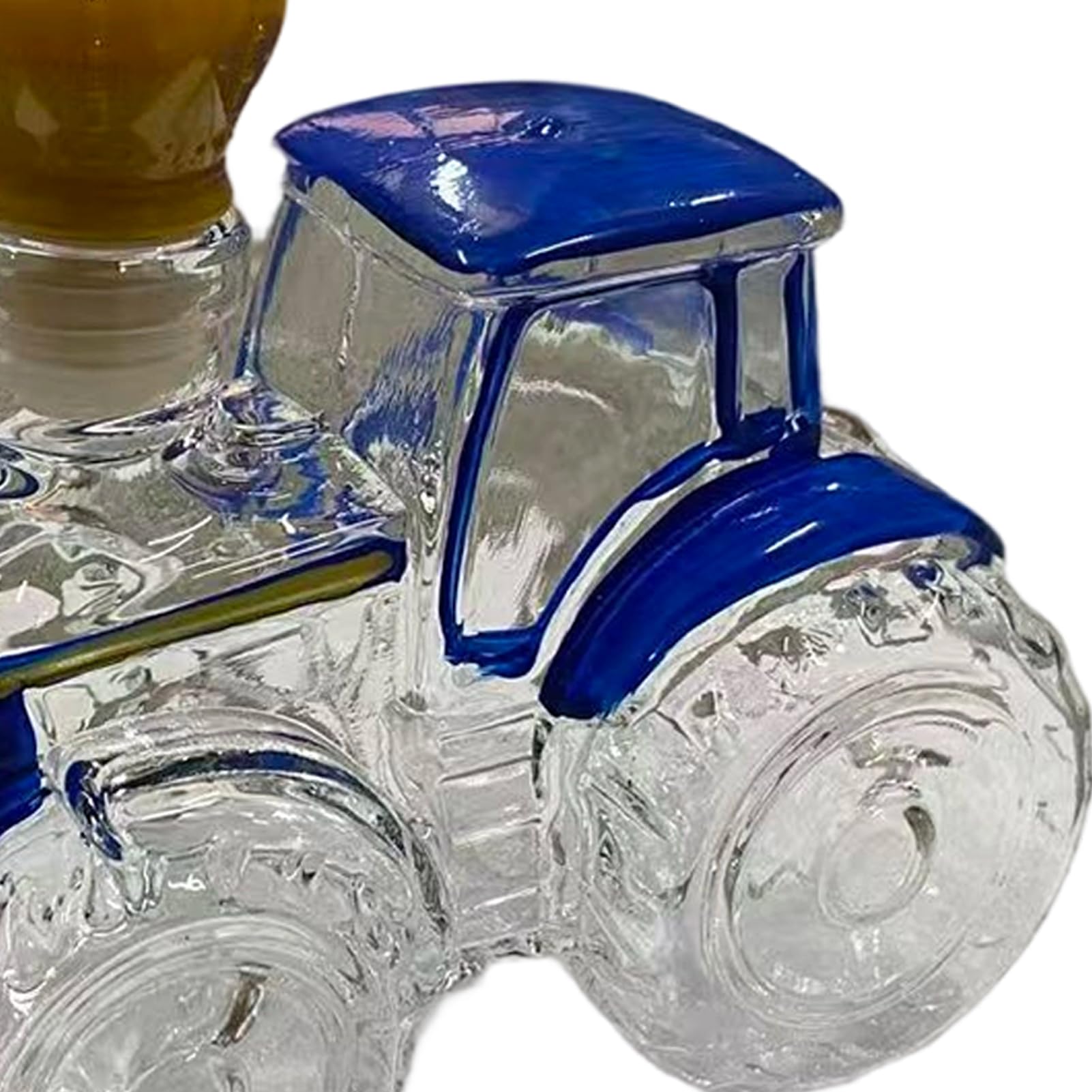 Butelka na whisky – ciągnik pusty pojemnik na alkohol | dekoracyjna szklana karafka butelka na whisky, do wina, tequili, brandy, wódki, dekoracja domu, baru, biura, dla mężczyzn, taty, na urodziny