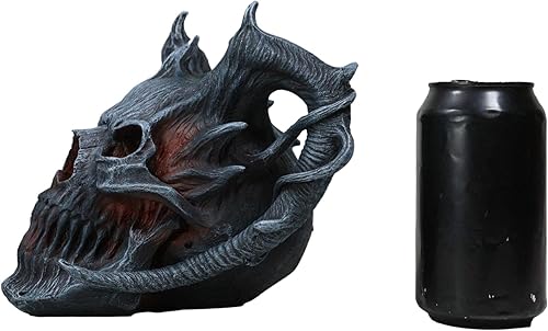 Vista 5 de Ebros Gift Death Embers Spawn of Hell Spiked Horns Maléfica Demon Skull Figurine Fantasy Calabozos y Pit Lords Arte Coleccionable