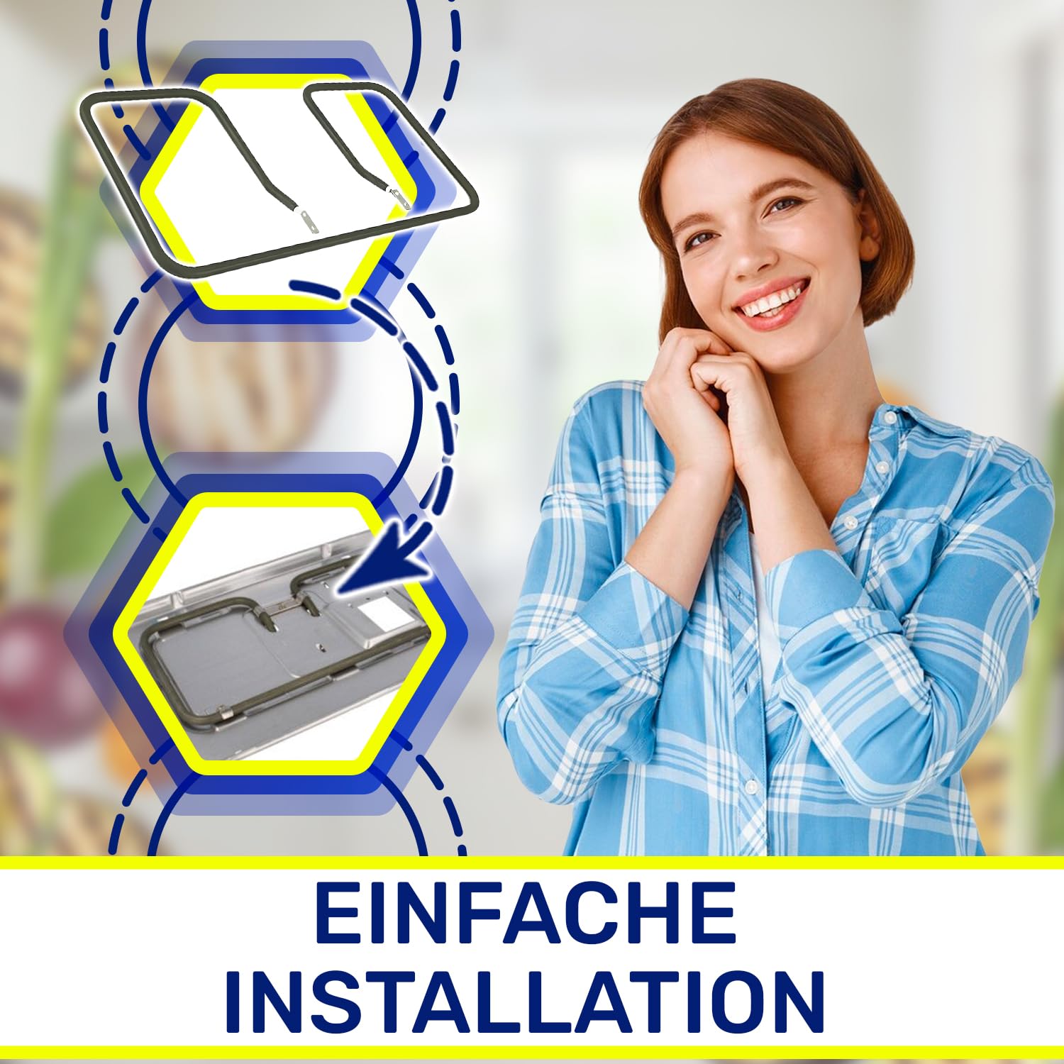 MONTERAL Unteres Heizelement für Kontaktgrill 1000W 230V 318x159 mm mit dem Originalcode TS-01041760 für Tefal OptiGrill+ XL - Garantie 10 Jahre