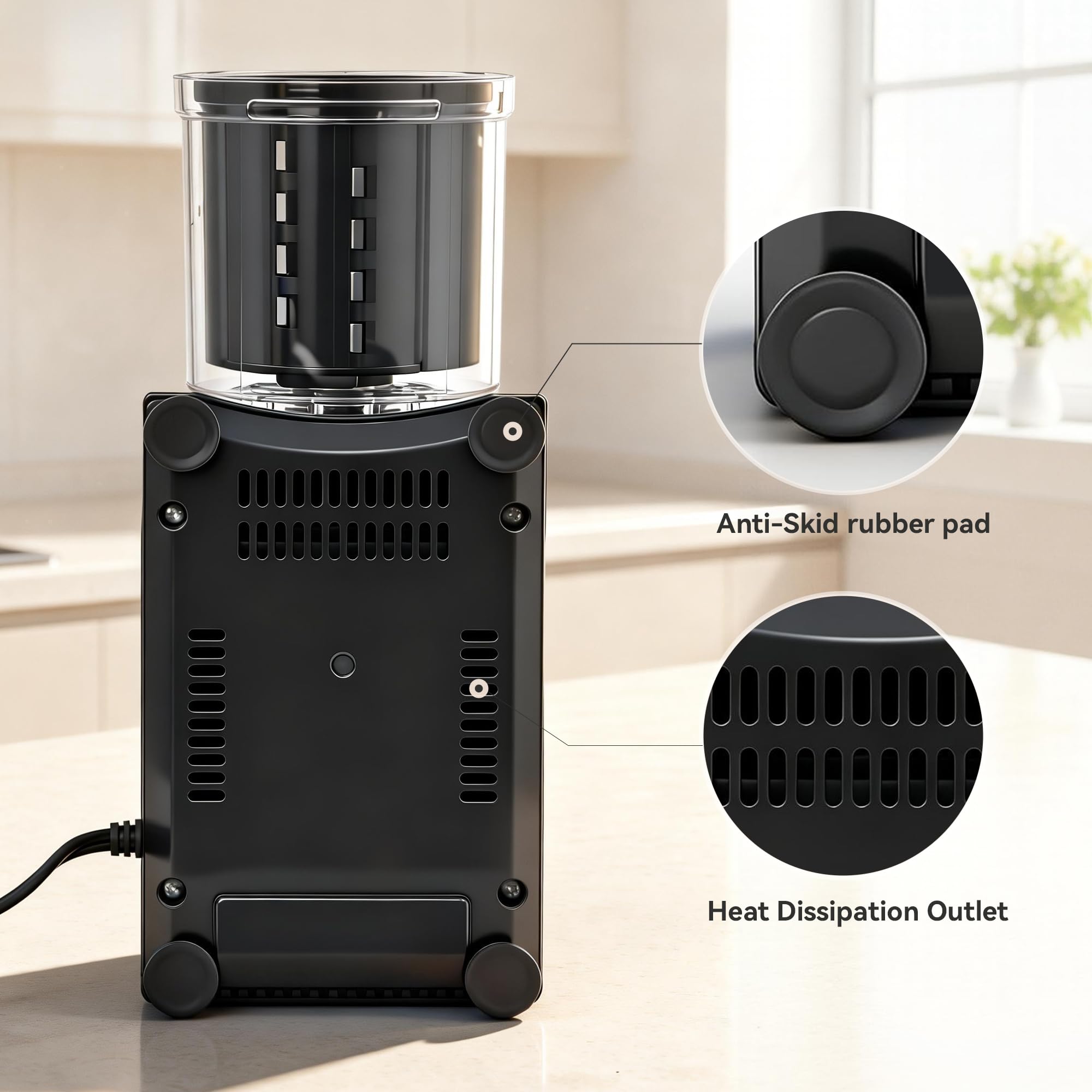 Macchina per il ghiaccio tritato e macchina per il ghiaccio tritato, in acciaio inox, design in metallo con rompighiaccio e vassoio, motore potente, lame affilate, rasatura veloce del ghiaccio per