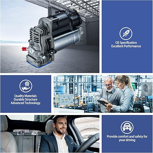 Miniatura 5 de BDFHYK Compresor de suspensión neumática compatible con Mercedes-Benz GL320 GL350 GL450 GL500 GL550 ML320 ML350 ML450 ML500, ML63 AMG, OE 949-911