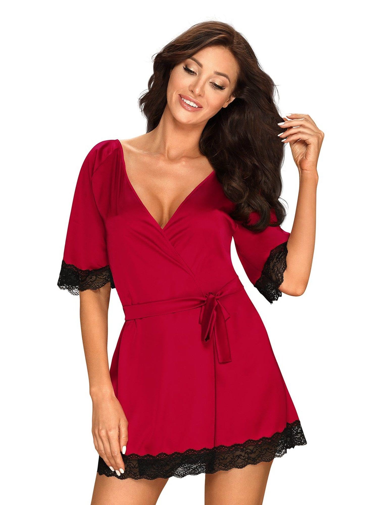 Obsessive Sensuelia Vestaglia Red Xxl-image