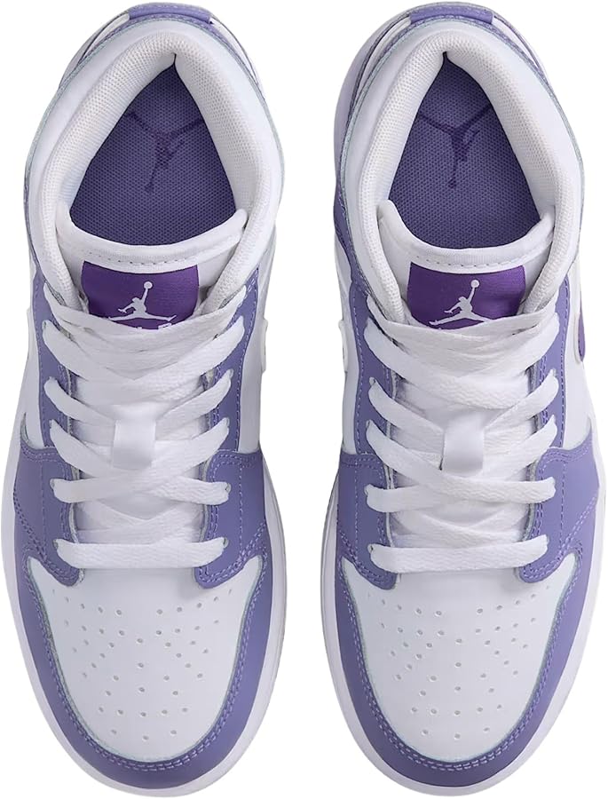 Amazon.com | Air Jordan 1 Mid Big Kids' Shoes (Dusty Amethyst