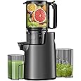 Cold Press Juicer Machines, Masticating Juicer for Whole Fruits and Vegetables, Slow Juices Extractor Easy to Clean