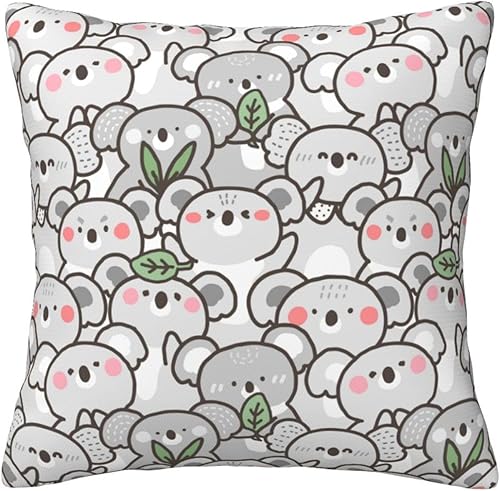 Aimeryup Throw Pillow Covers 20x20 Inch Cute Gray Koala Decorative Pillow Covers Cushion Covers cojines decorativos para sala Pillow Cases Cute disponible en Yaxa Colombia