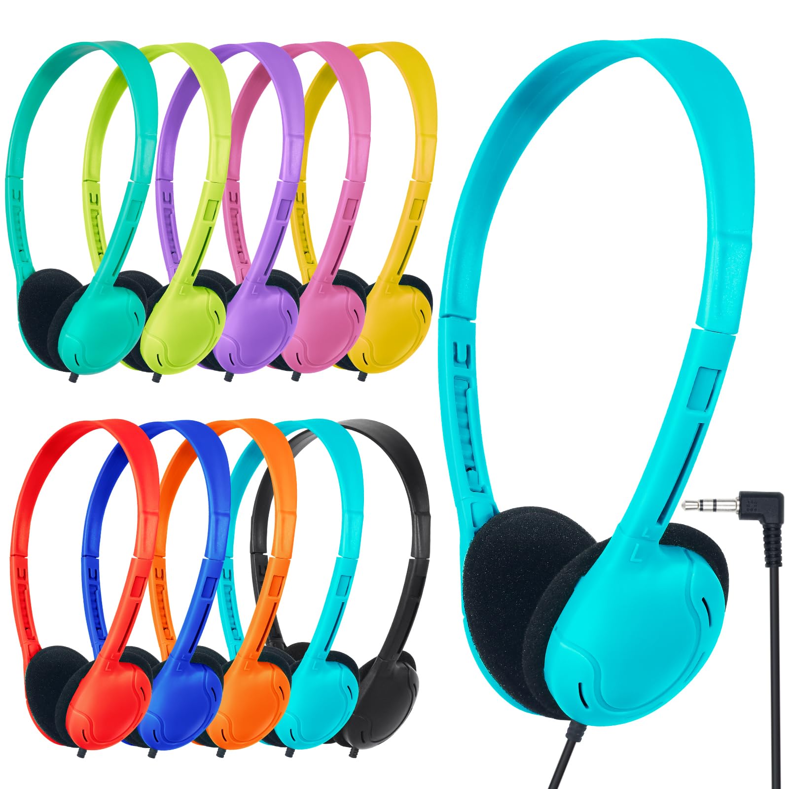 ZNXZXP Kids Headphones Bulk 10 Pack for School Classroom Student Children Boys Girls Teen and Adult,Class Set of Headphones for Students Computer
