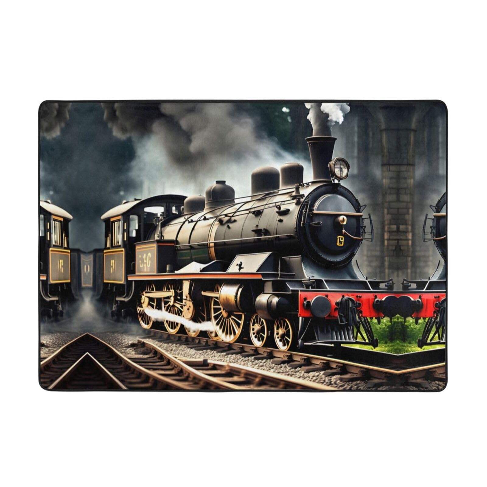 Tapis de yoga antidérapant OdDdot locomotive 203x148 cm