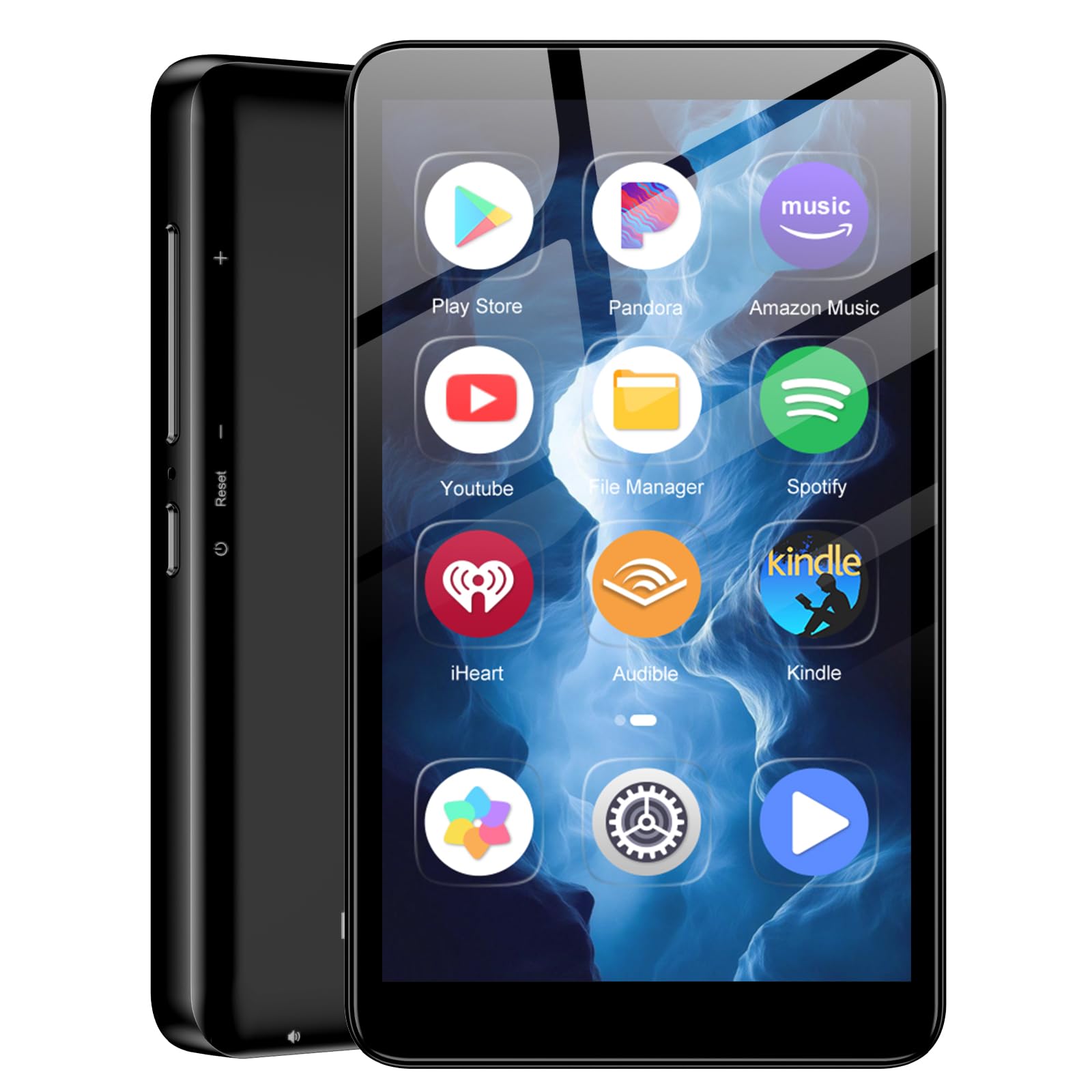 Diofox MP3 Player mit Bluetooth und WiFi, Android 13 OS, 3+32GB Speicher, 4,02-Zoll-Touchscreen MP3 MP4 Player Spotify, Amazon Music, Deezer, Play Store, schwarzer Digitalmusik-Player, bis zu 512GB