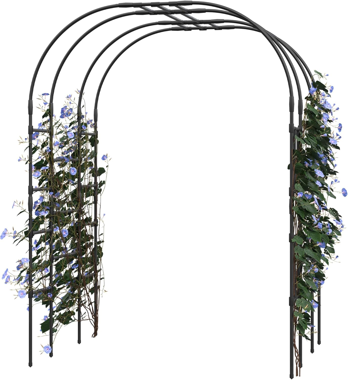 Sturdy Metal Garden Arch Trellis for Climbing Plants - Outdoor Floral Balloon Backdrop Frame - Heavy-Duty Support for Lawn, Holiday, Wedding, Party, Ceremony & Event Decor - Dome
