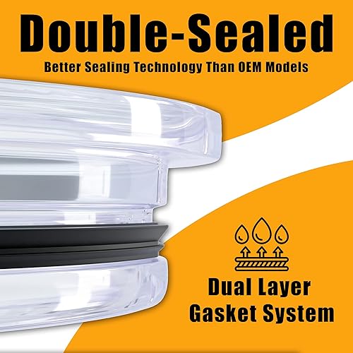 Miniatura 4 de Jmoe USA Tapa de repuesto de 40 onzas solo para vasos RTIC  No es compatible con Stanley o YUKON de 40 onzas  Solo se adapta a vasos de acero RTIC,