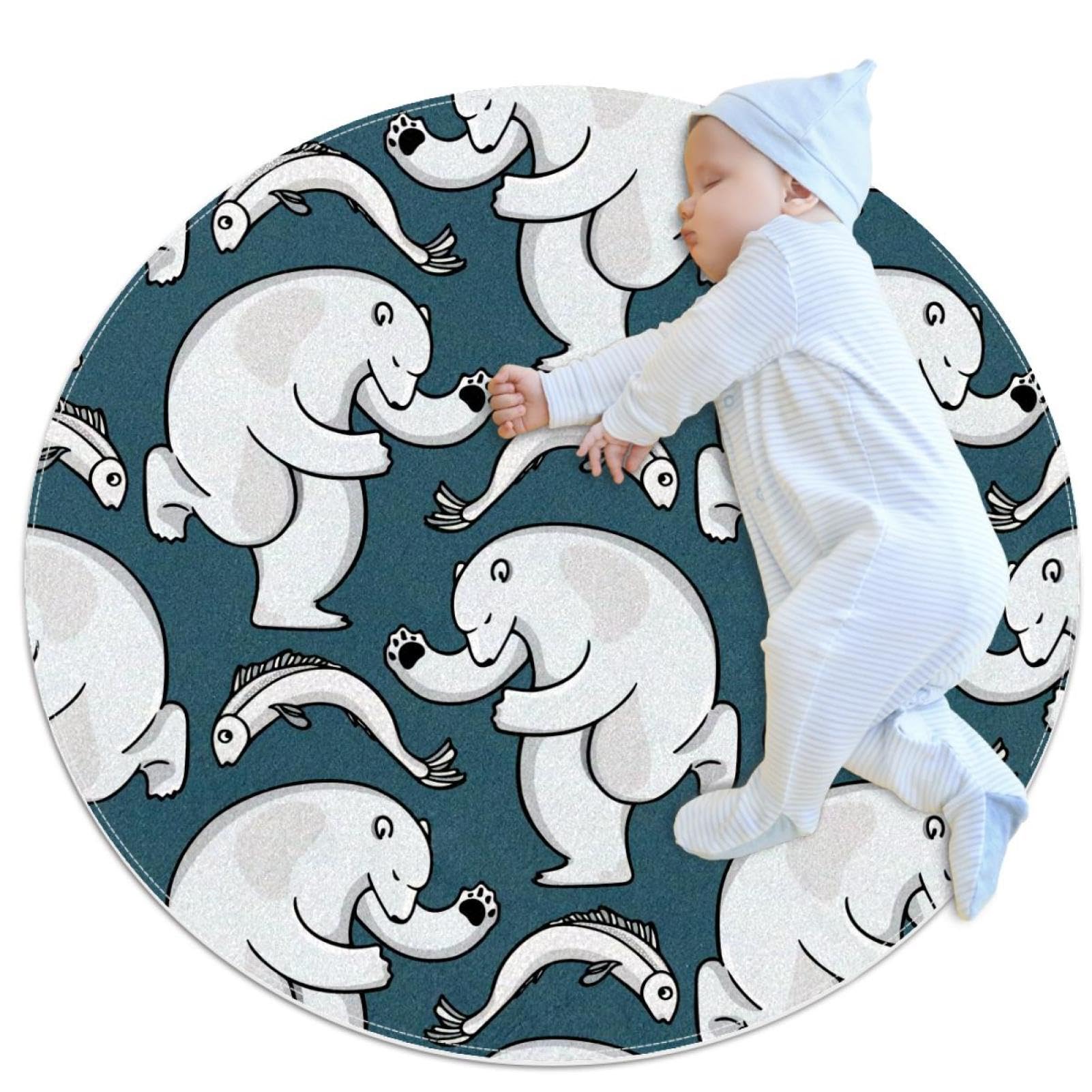 Tapis de salle de bain antidérapant ours polaire déco chambre enfant
