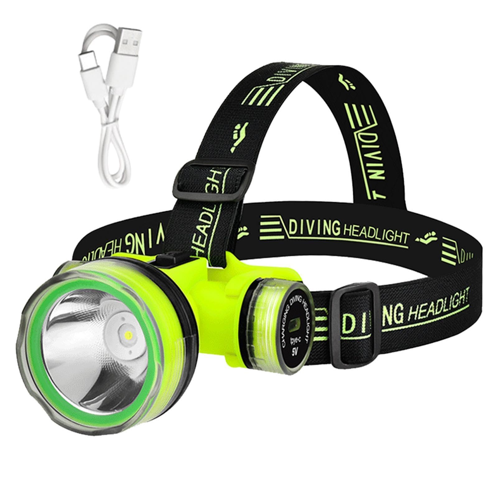 Linterna LED subacuática recargable para buceo y camping 8