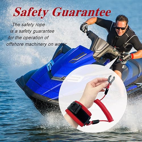 Miniatura 7 de Cordón de seguridad Stop Kill Jet Ski Accesorios para Yamaha Jet Ski WaveRunner WaveVenture WaveRaider WaveJammer WaveBlaster FX140, cable de