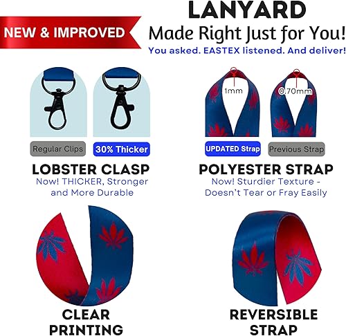 Miniatura 2 de EASTEX Llavero con cordón de hoja de marihuana - Cordón de identificación de cannabis para llaves, llavero de insignia