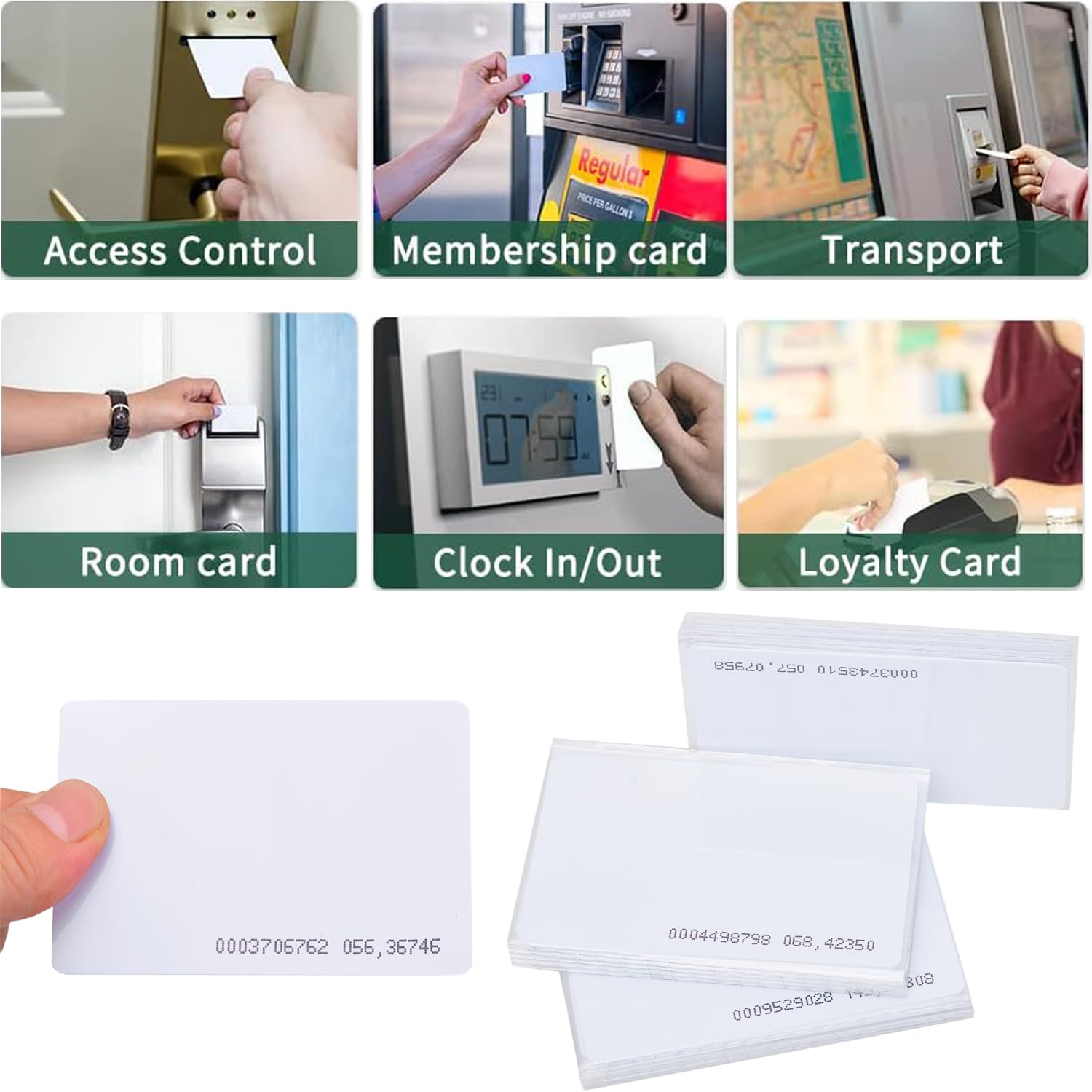Carta ID Prossimità RFID 125 kHz TK4100 Sola Lettura per Controllo Accessi Smart Card