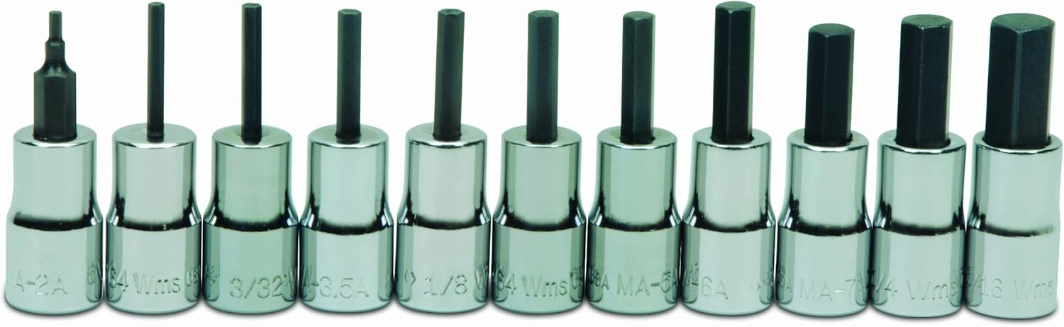 Williams WSM-11TRC 11-Piece 1/4-Inch Drive Hex Bit Socket Set