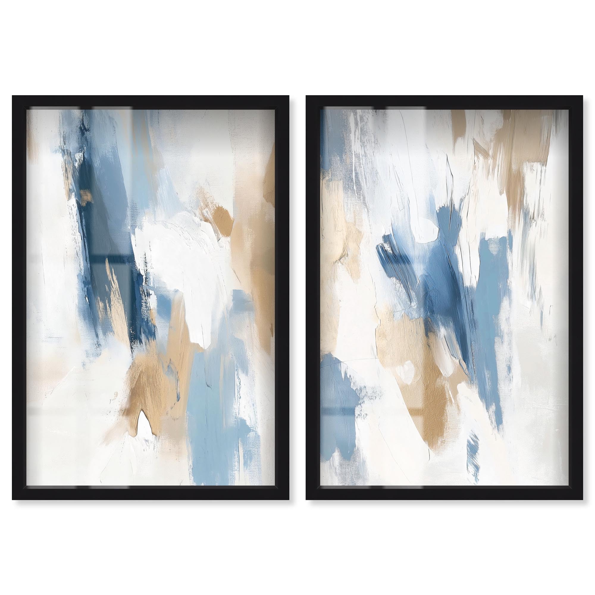 Art mural abstrait bleu pour raviver un mur blanc vide