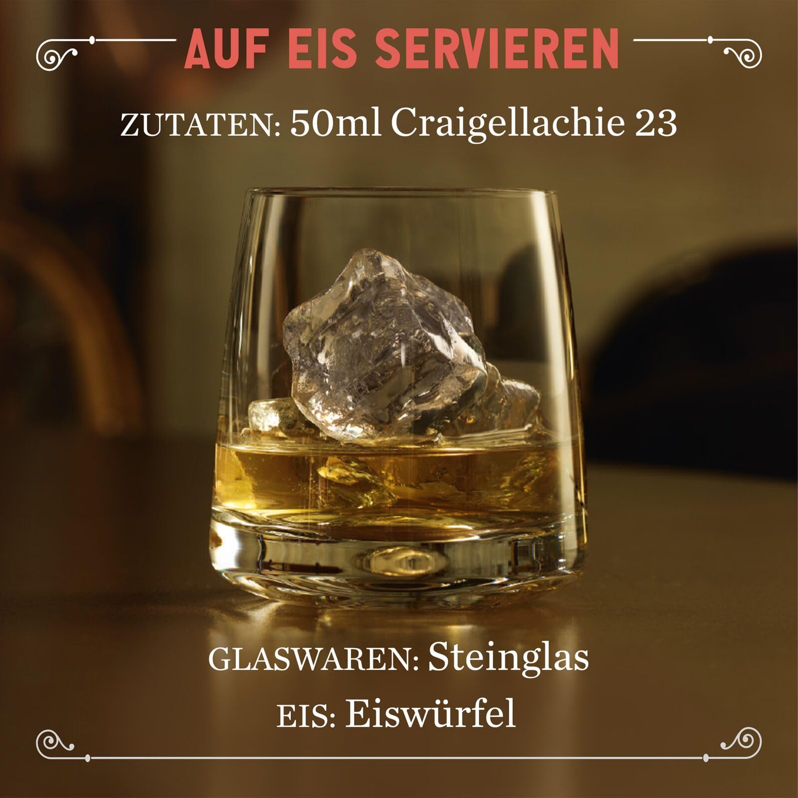 CRAIGELLACHIE 23 Year Old Speyside Single Malt Scotch Whisky, 46% vol, 700 ml, in Geschenkverpackung, gereift in First-Fill-Sherry- und -Bourbon-Fässern, 70 cl