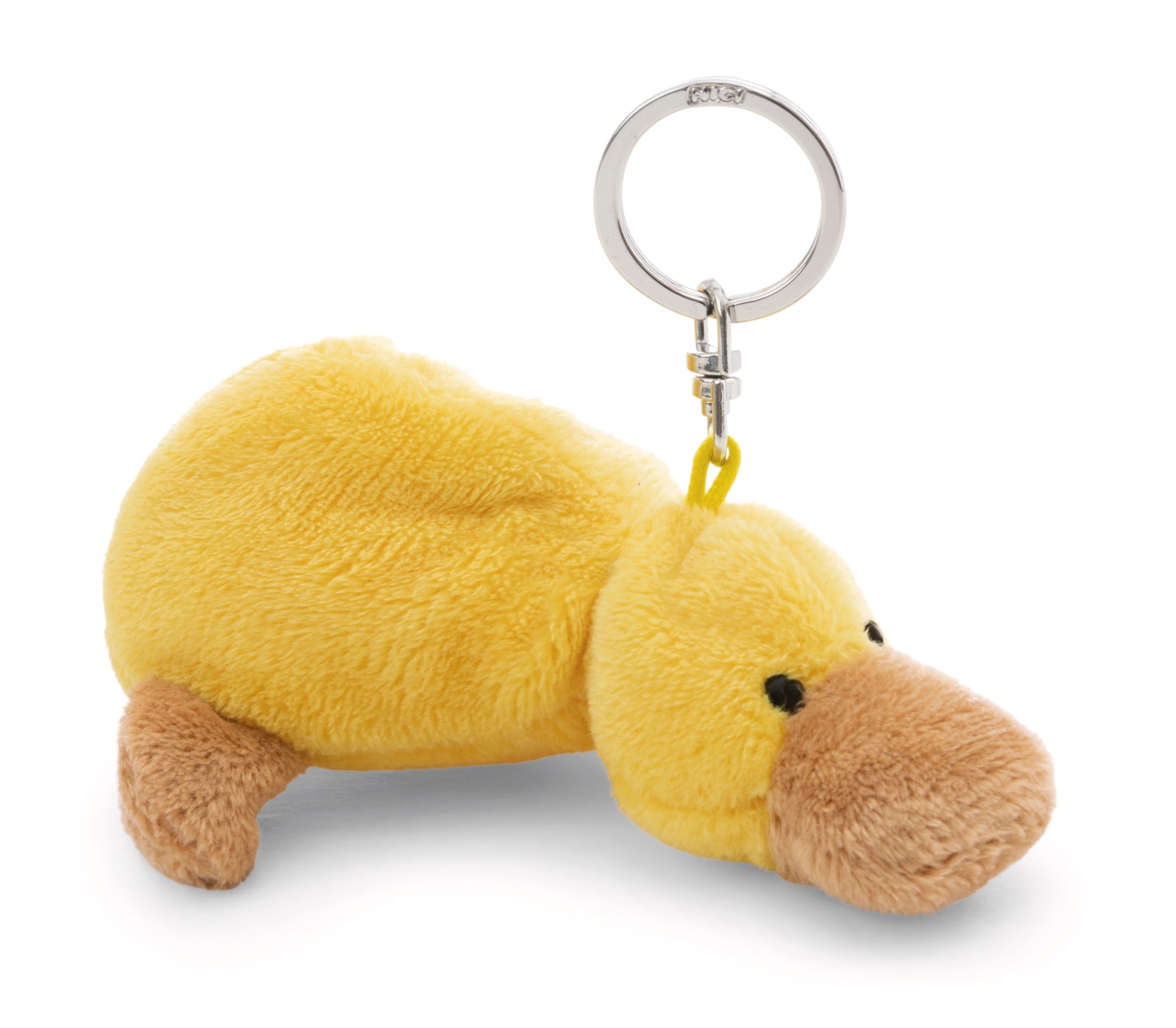 NICI 62397 Emma the Duck Keyring, Loyal Plush Companion for Rucksacks or Bags, Key Holder for Children and Adults, Yellow, 10 cm