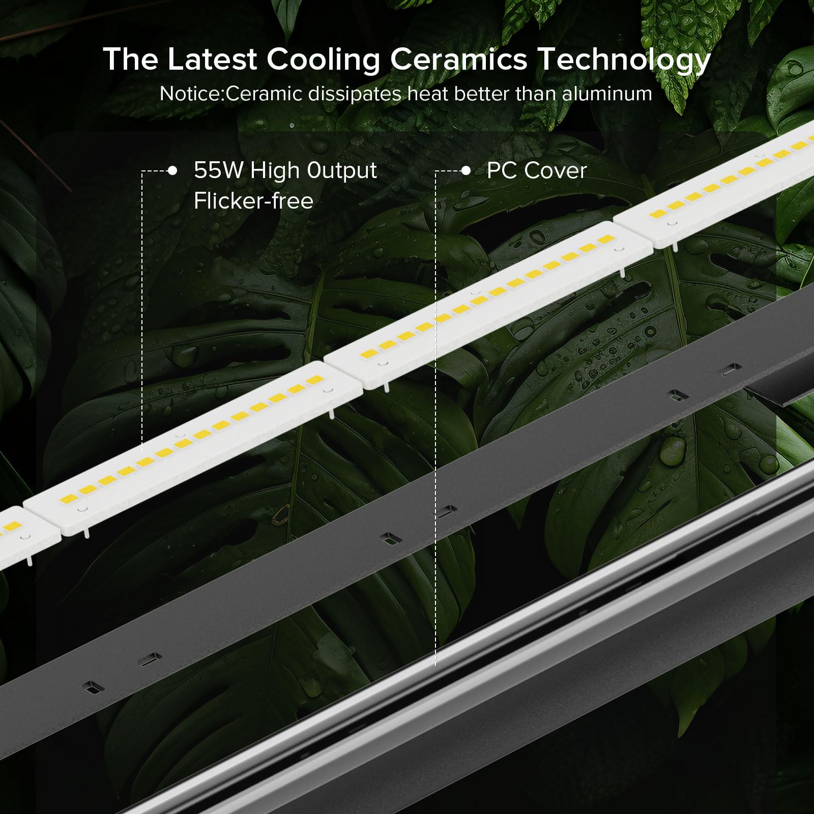SANSI T10 Lampada da Coltivazione, Spettro Completo per Piante da Interno, 55W con 168 LED, Timer 4/8/12H, 4 Livelli di Luminosità, Altezza Regolabile 159–189cm, Luce 4000K per La Crescita