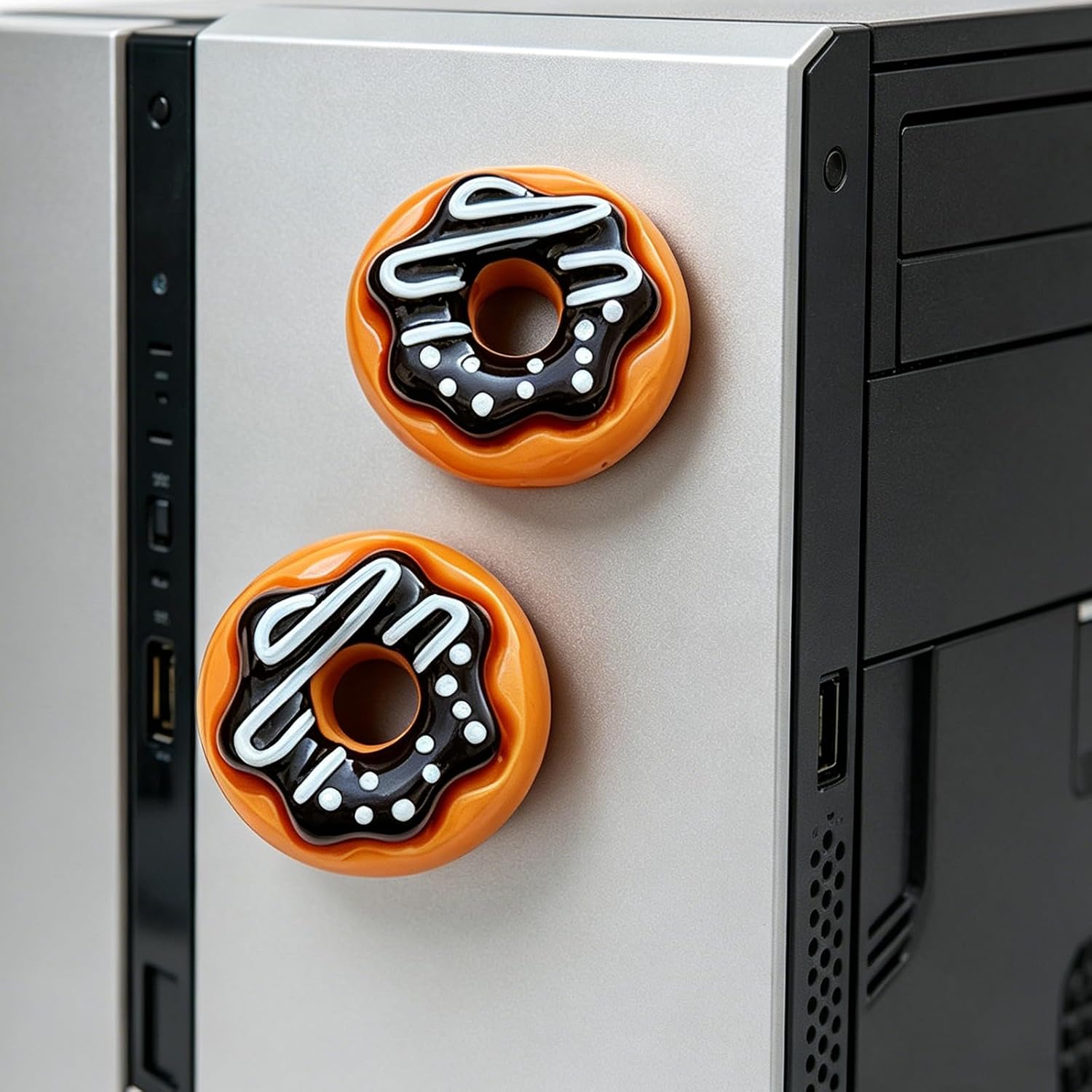 10 Pieces Mini Donut Shaped Refrigerator Magnets, Kawaii Decorations for Fridge, Whiteboard, Desk image 4
