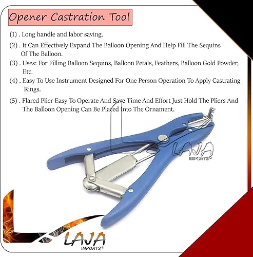 Miniatura 5 de Herramienta de apertura de globos, herramienta de expansión de globos, herramienta de castración para globos, pétalos, llenado, lentejuelas, azul