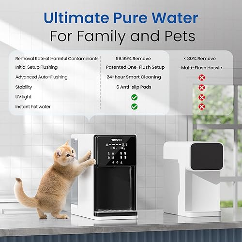 Miniatura 4 de Sistema de filtro de agua de ósmosis inversa para encimera UV, sistema de ósmosis inversa caliente, purificador de agua de 8 etapas, tanque de agua