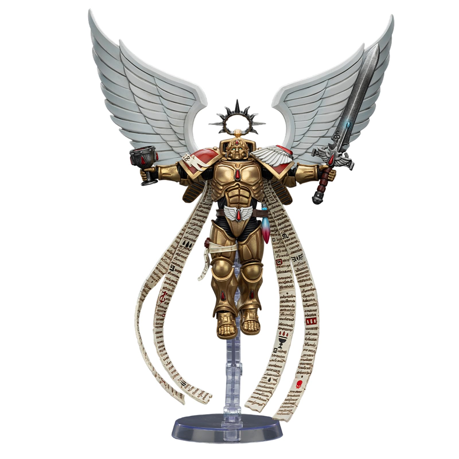 GWTCTOY JoyToy Warhammer 40K Genuine License 1:18 Action Figures, Blood Angels The Sanguinor with Encarmine Broadsword