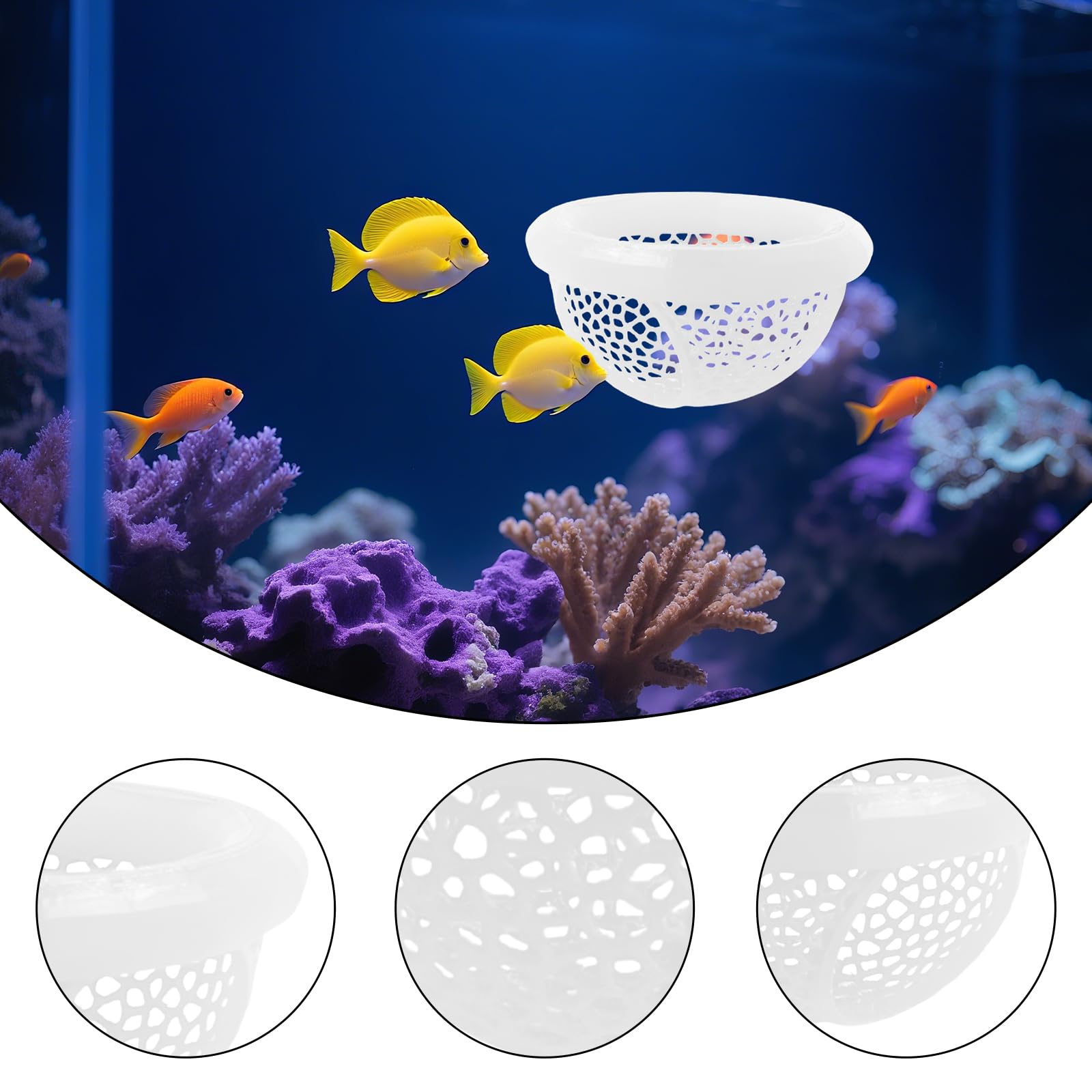 BMYUK Cave Lounge Floating Aquarium Hide for Betta Cory Fish and Shrimp to Swim-Through Aquarium Decoration Floating Tunnel Decor Accessory Accessories Encourages Breeding (white) - Image 3