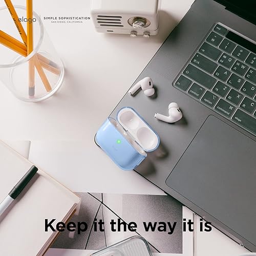 Miniatura 3 de elago Funda transparente compatible con AirPods Pro de 2 generación, compatible con AirPods Pro 2, funda protectora, a prueba de golpes, carga