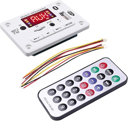 Amazon Usdwr ハンズフリーmp3プレーヤーデコーダー12v Bluetooth 5 0ハンズフリーmp3プレーヤーデコーダーボードカーfmラジオモジュールサポートfm Tf Usb Auxレコーダー Color White デジタルオーディオプレーヤー