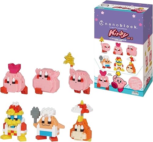 nanoblock - Kirby - Surtido Kirby 2 (caja ciega completa), kit de construcción de la serie Mininano