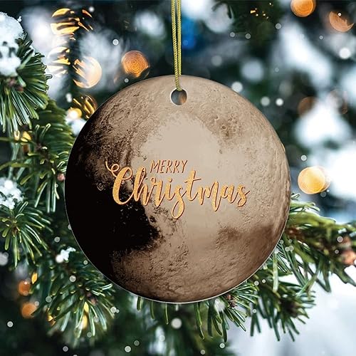 Miniatura 2 de Two-Side Printed Cosmic Galactic Planet Ceramic Christmas Ornament, Novelty for Family Friends Kids, Star Christmas Keepsake Pendants