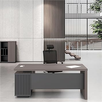 L Shaped Executive Desk with 59"Lateral File Cabinet,Modern Executive Desk with Drawers,Spacious L Shaped Desk with Storage,Office Desk L Shape for Home Office Furniture and Small Spaces(Left cabinet,