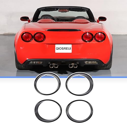Anillo de moldura de luz trasera para C6 Corvette 2005-2013, embellecedor de bisel de la luz trasera, cubierta de la luz trasera del maletero,